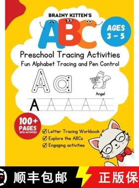 预订 Brainy Kitten's ABC Preschool Trace Book Ages 3-5: Letter Tracing Workbook [9781739299194]
