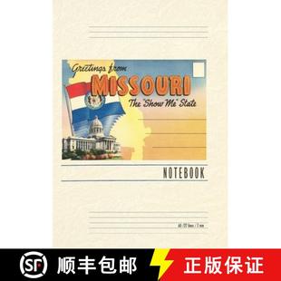 【3-4周达】Vintage Lined Notebook Postcard Folder, Greetings from Missouri [9798385445172]