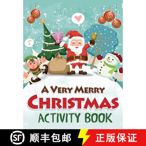 【3-4周达】A Very Merry Christmas Activity Book: Mazes, Dot to Dot Puzzles, Word Search, Color by Num... [9781949651317]