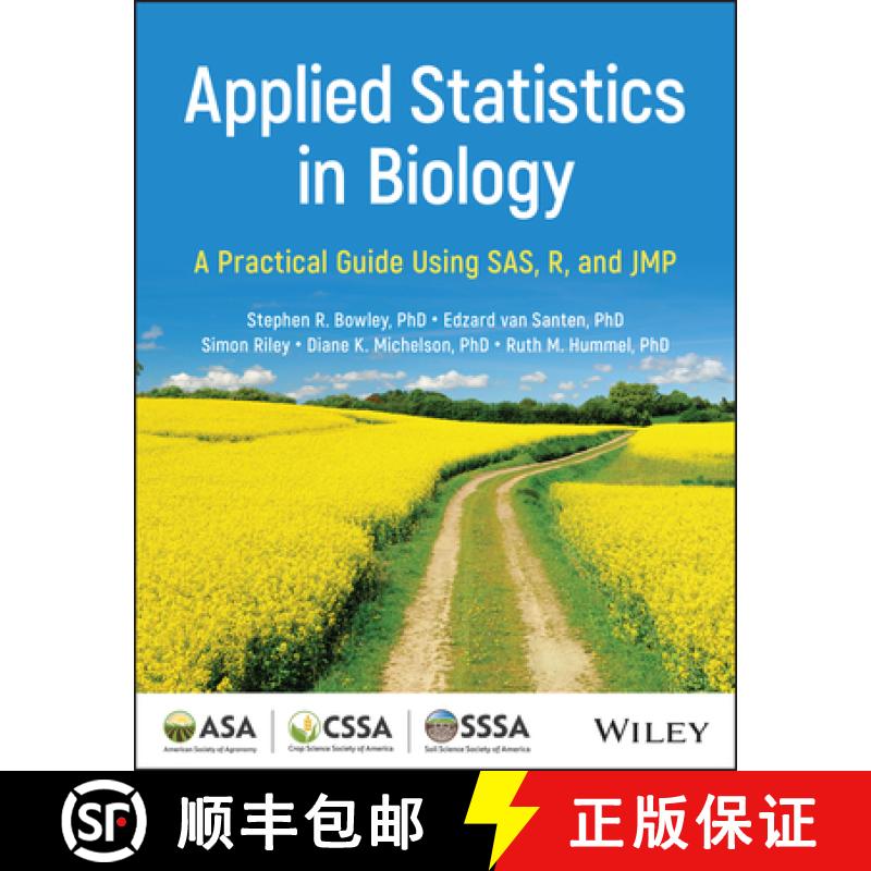 【3-4周达】Applied Statistics in Biology: A Practical Guide Using Sas, R, and Jmp [9780891183945]