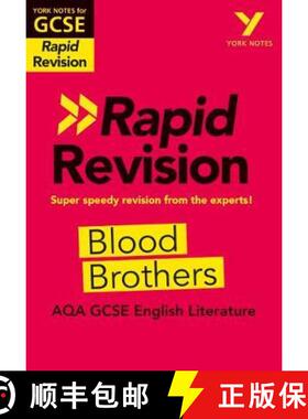 【3-4周达】York Notes for AQA GCSE Rapid Revision: Blood Brothers catch up, revise and be ready for a... [9781292270999]