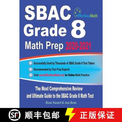 【3-4周达】SBAC Grade 8 Math Prep 2020-2021: The Most Comprehensive Review and Ultimate Guide to the ... [9781646123025]