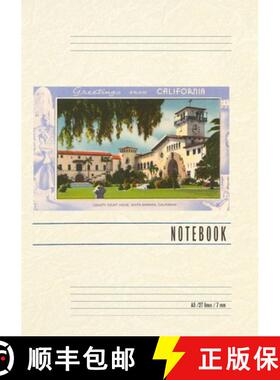 预订 Vintage Lined Notebook Greetings from Santa Barbara, California, Courthouse [9798385445660]