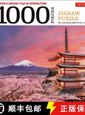 【3-4周达】Japan's Mount Fuji in Springtime- 1000 Piece Jigsaw Puzzle: Snowcapped Mount Fuji and Chur... [9780804853361]