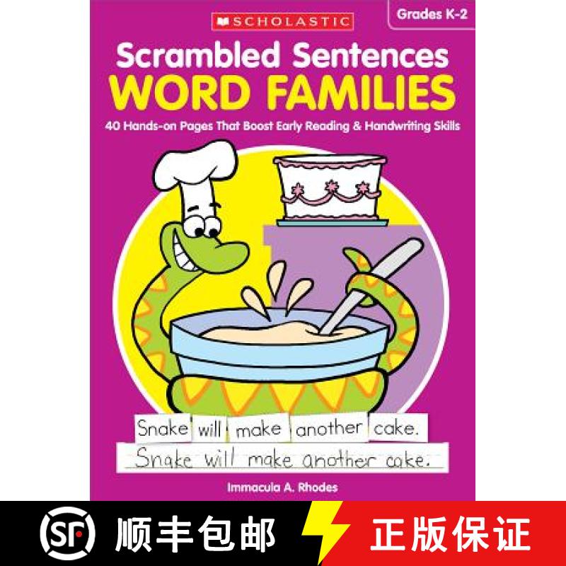 【3-4周达】Scrambled Sentences: Word Families: 40 Hands-On Pages That Boost Early Reading & Handwriti... [9781338113020]