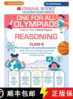 【3-4周达】Oswaal One For All Olympiad Previous Years' Solved Papers, Class-8 Reasoning Book (For 202... [9789356345300]