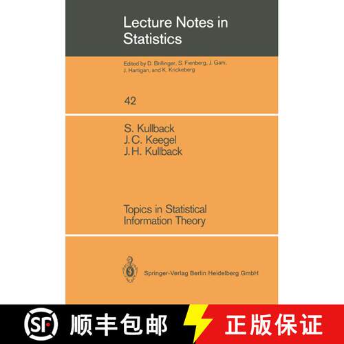 【3-4周达】Topics in Statistical Information Theory [9780387965123]