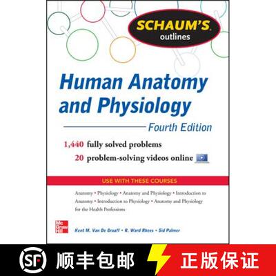 【3-4周达】Schaum's Outline of Human Anatomy and Physiology: 1,440 Solved Problems + 20 Videos [9780071810791]