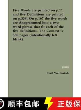 【3-4周达】Five Words are printed on p.11 and five Definitions are printed on p.338. On p.167 the fiv... [9781312903401]