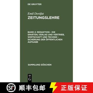 Redaktion Verlag Zeitungslehre Sich... 预订 Technik Die Vertrieb und Sparten; 9783110068221 Wirtschaft