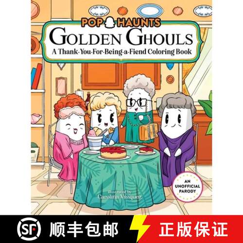 【3-4周达】Golden Ghouls: A Thank-You-For-Being-A-Fiend Coloring Book [9781965636671]