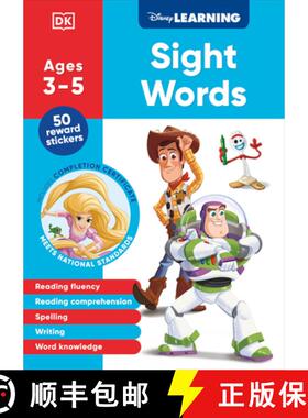 【3-4周达】Disney Learning Sight Words (Ages 3-5): Preschool English Reading, Spelling, Writing Workb... [9798217128235]