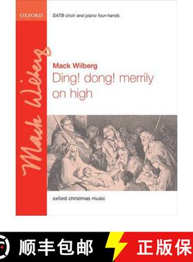 【3-4周达】Ding! Dong! Merrily on High: SATB Vocal Score (Piano 4 Hands Version) [9780193870499]