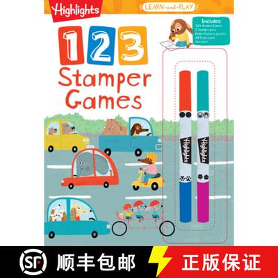 【3-4周达】Highlights Learn-and-Play 123 Stamper Games [9781644728314]