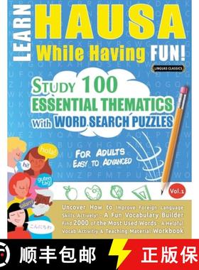 预订 Learn Hausa While Having Fun! - For Adults: Easy to Advanced - Study 100 Essential Thematics wit... [9798349008290]