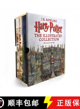 【3-4周达】Harry Potter: The Illustrated Collection (Books 1-3 Boxed Set) [9781338312911]