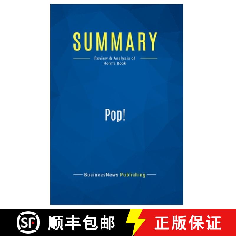 【2-3周达】Summary: Pop!: Review and Analysis of Horn's Book [9782511048467]