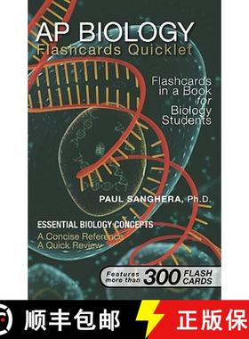 【3-4周达】AP Biology Flashcard Quicklet: Flashcards in a Book for Biology Students [9780979179778]