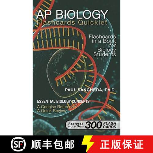 【3-4周达】AP Biology Flashcard Quicklet: Flashcards in a Book for Biology Students [9780979179778]