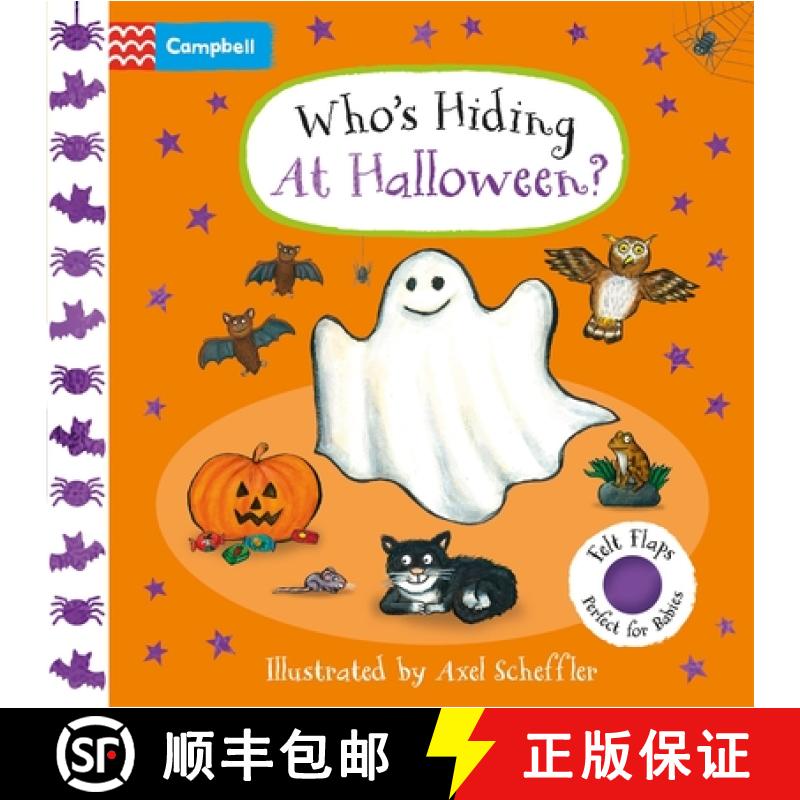【3-4周达】Who's Hiding At Halloween? : A Felt Flaps Book - the perfect Halloween gift for babies! [9781035048380]