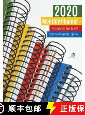 【3-4周达】2020 Monthly Planner for Academic Agenda with Schedule Organizer Logbook [9781541966574]