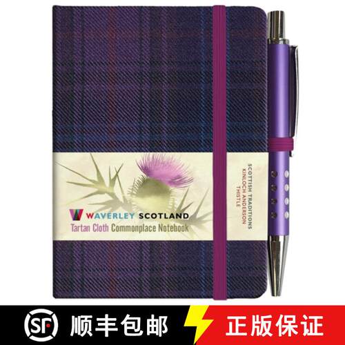 【3-4周达】精装 Waverley S.T. (S): Thistle Mini with Pen Pocket Genuine Tartan Cloth Commonplace Note... [9781849344708]