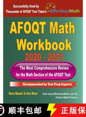 预订 AFOQT Math Workbook 2020 - 2021: The Most Comprehensive Review for the Math Section of the AFOQT... [9781646123247]