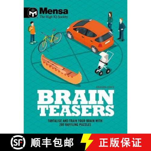 【3-4周达】Mensa - Brain Teasers: Tantalize & train your brain with 200 baffling puzzles [9781780979168]