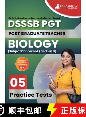 【3-4周达】DSSSB PGT Biology Exam Prep Book 2023 (English Edition) : Post Graduate Teacher (Concerned... [9789355567529]