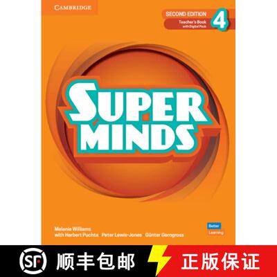 【3-4周达】Super Minds Level 4 Teacher's Book with Digital Pack British English [9781108909365]