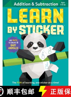 【3-4周达】Learn by Sticker: Addition and Subtraction : Use Math to Create 10 Baby Animals! [9781523519781]