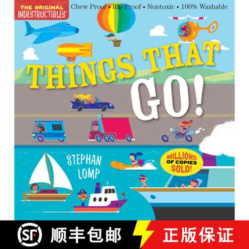 【3-4周达】Indestructibles (the Original): Things That Go!: Chew Proof - Rip Proof - Nontoxic - 100% ... [9780761193623]
