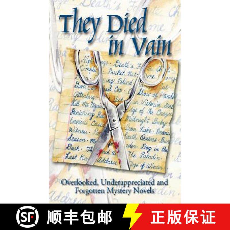预订 They Died in Vain: Overlooked, Underappreciated and Forgotten Mystery Novels [9780962580475]