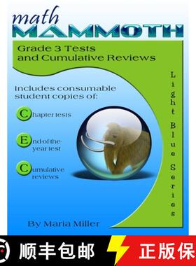 预订 Math Mammoth Grade 3 Tests and Cumulative Reviews [9781942715511]