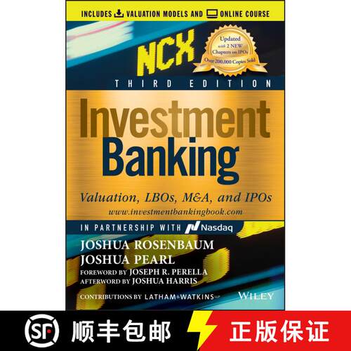【3-4周达】精装 Investment Banking, Third Edition: Valuation, Lbos, M&A, And Ipos [Wiley金融] [9781119706182]
