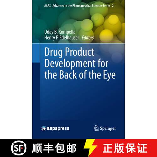 【3-4周达】Drug Product Development for the Back of the Eye [9781461428190]
