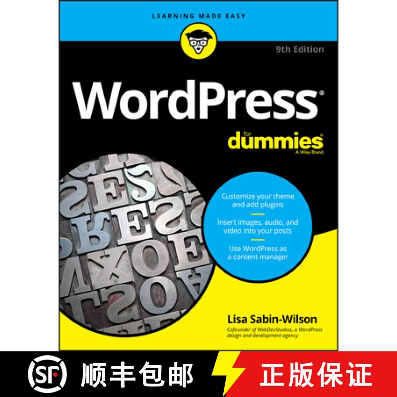 【3-4周达】Wordpress For Dummies, 9Th Edition [Wiley计算机] [9781119696971]