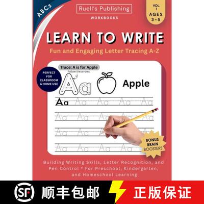 【3-4周达】Learn to Write Workbook: Handwriting practice with uppercase & lowercase letter tracing A-Z [9798218772222]