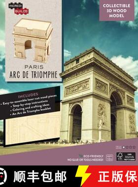 【3-4周达】Incredibuilds: Paris: ARC de Triomphe 3D Wood Model [9781682980736]
