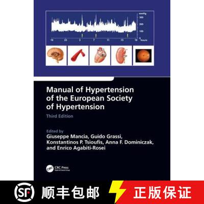 【3-4周达】精装 Manual of Hypertension of the European Society of Hypertension, Third Edition [9780815378747]