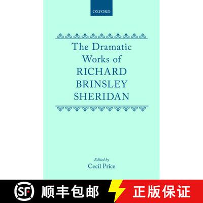 【3-4周达】The Dramatic Works Richard Brinsley Sheridan: Volumes I and II [9780198118565]