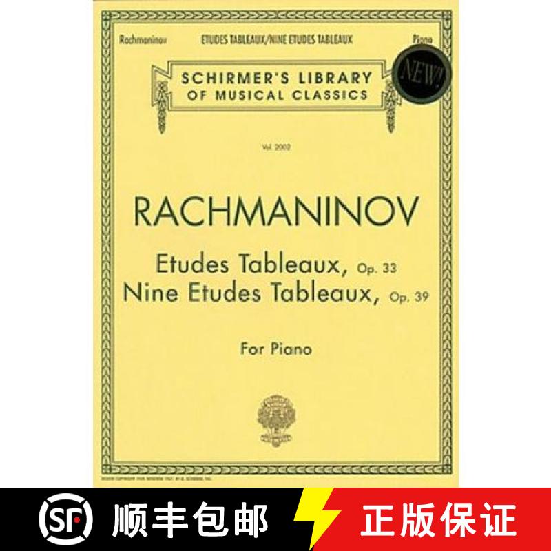 【3-4周达】Etudes Tableaux, Op. 33 & 39: Schirmer Library of Classics Volume 2002 Piano Solo [9780793545186]