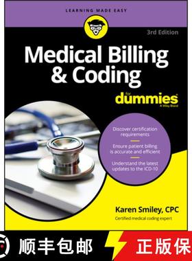 【3-4周达】Medical Billing & Coding For Dummies, 3Rd Edition [Wiley医学] [9781119625445]