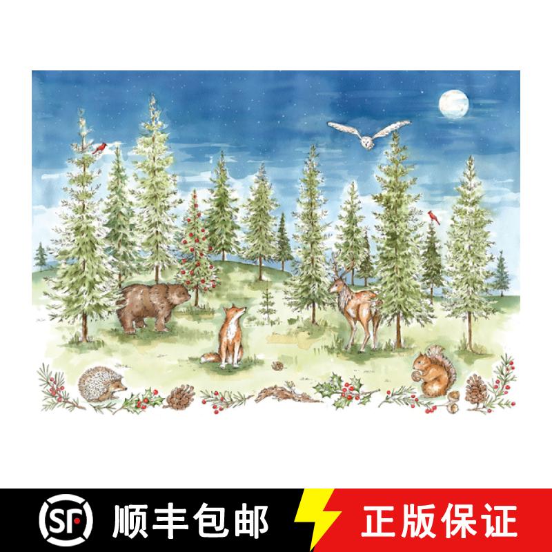 【3-4周达】Woodland Wonder Deluxe Boxed Holiday Cards (20 Cards, 21 Self-Sealing Envelopes) [9781441345905]