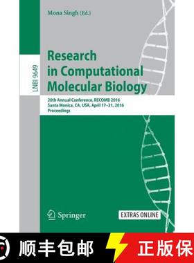 【3-4周达】Research in Computational Molecular Biology : 20th Annual Conference, RECOMB 2016, Santa M... [9783319319568]
