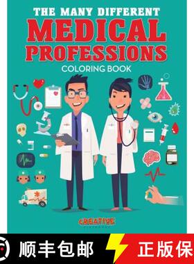 【3-4周达】The Many Different Medical Professions Coloring Book [9781683235828]
