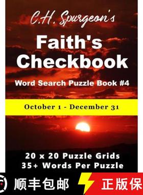 预订 C. H. Spurgeon's Faith Checkbook Word Search Puzzle Book #4: October 1 - December 31 [9781988938301]