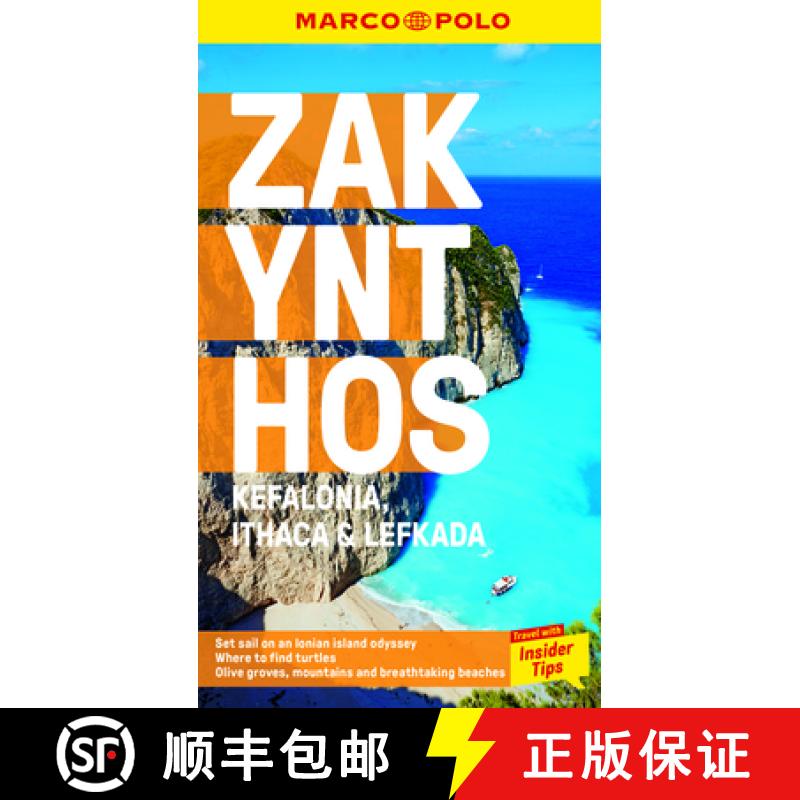 【2-3周达】Zakynthos and Kefalonia Marco Polo Pocket Travel Guide - with pull out map: Includes Ithac... [9781914515576]