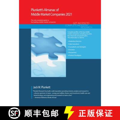 预订 Plunkett's Almanac of Middle Market Companies 2021: Middle Market Industry Market Research, Stat... [9781628315783]