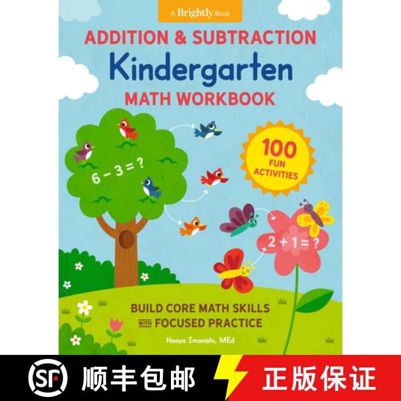 【3-4周达】Addition and Subtraction Kindergarten Math Workbook: 100 Fun Activities to Build Core Math... [9780593690123]